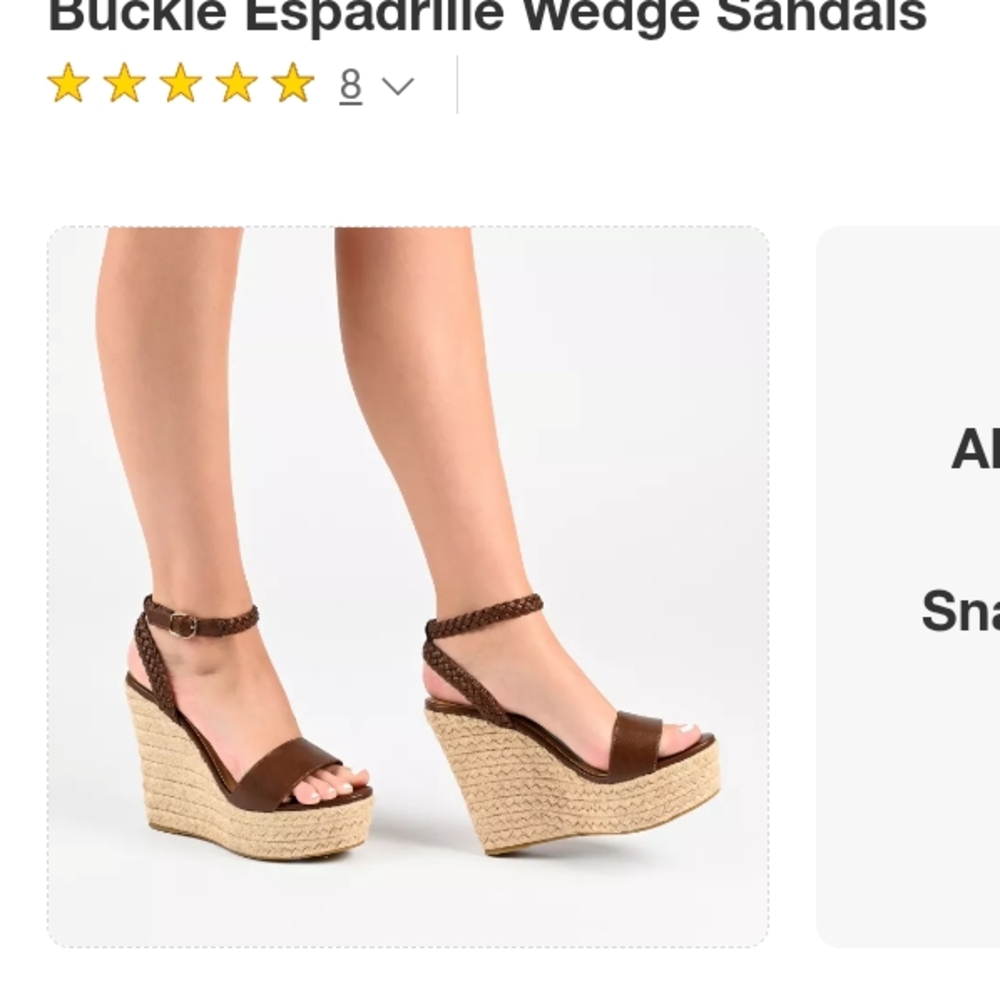 Brown Espadrille Wedge Sandals